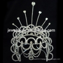 Accessoires de cheveux en gros mode beauté pleine couronne de mariée en cristal